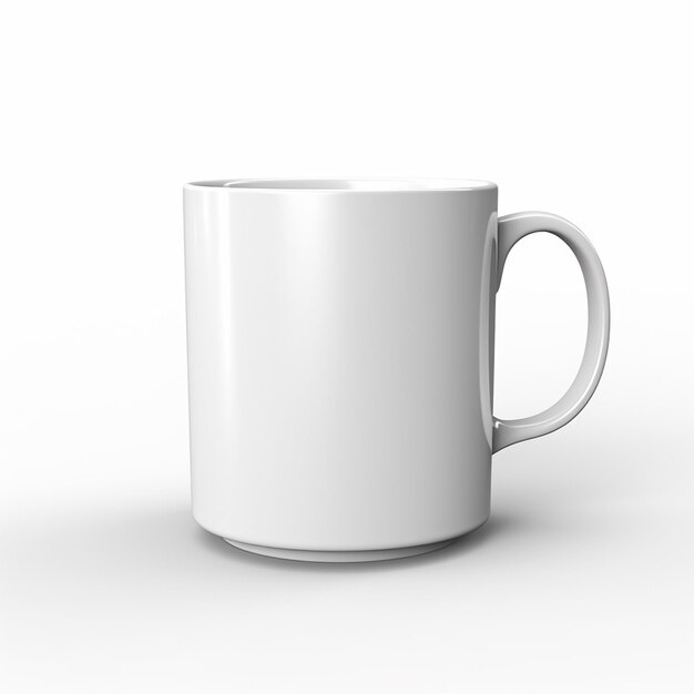 Taza blanca aislada en blanco