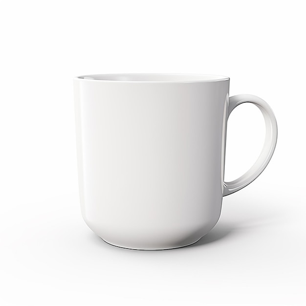 Taza blanca aislada en blanco