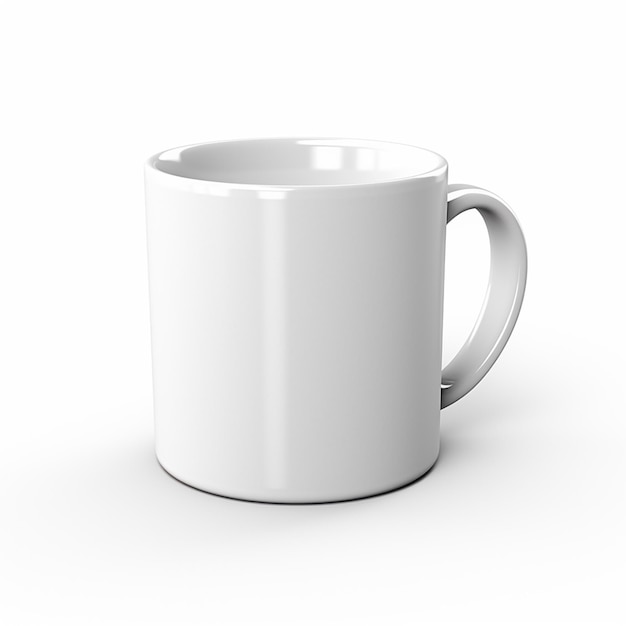 Foto taza blanca aislada en blanco