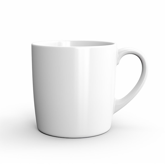 Foto taza blanca aislada en blanco