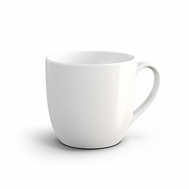 Taza blanca aislada en blanco