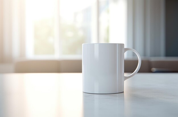 taza blanca en una esquina de una habitación