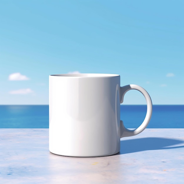 una taza blanca para una maqueta