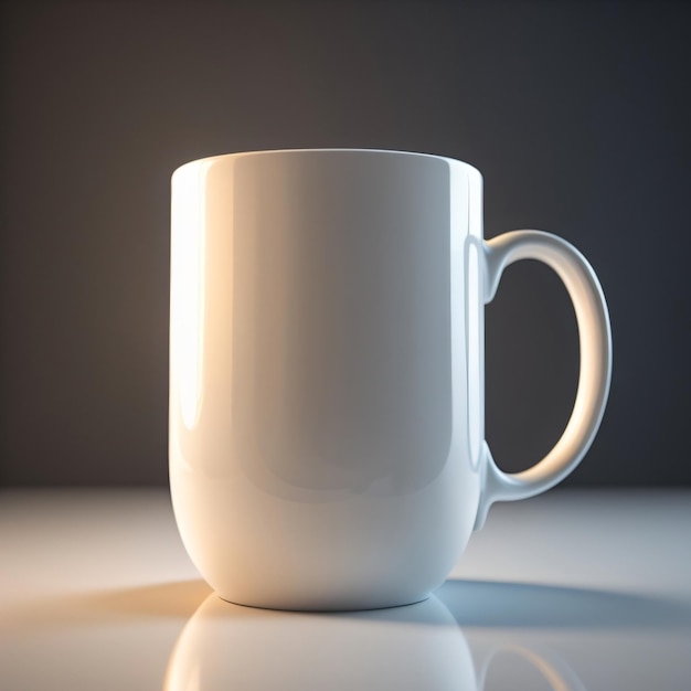 Una taza blanca con la palabra café