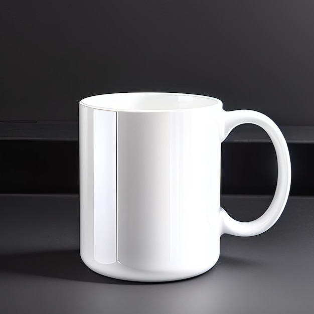 Una taza blanca con un vaso transparente.