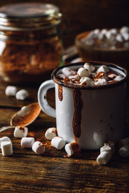 Taza de cacao con malvavisco.