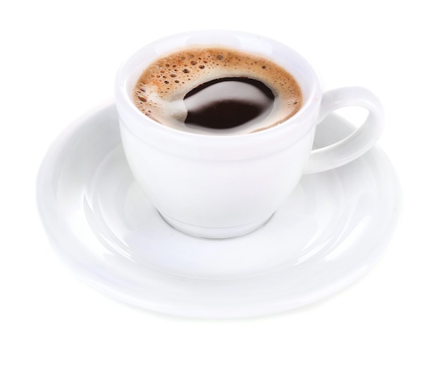 Taza de café aislado en blanco