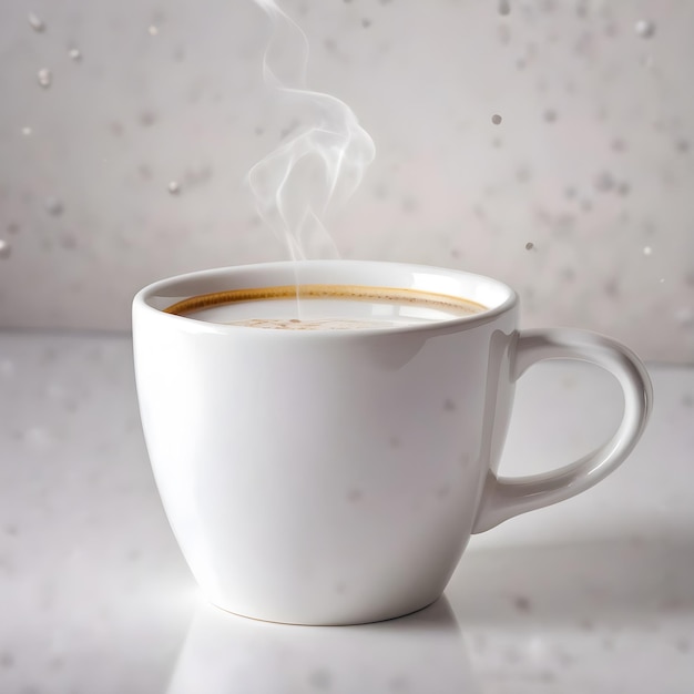 Foto taza de café blanca y limpia sobre un fondo blanco