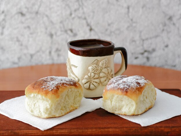 Taza de café y bollos Desayuno Repostería casera