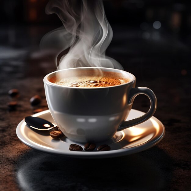 taza de café caliente foto de alta calidad