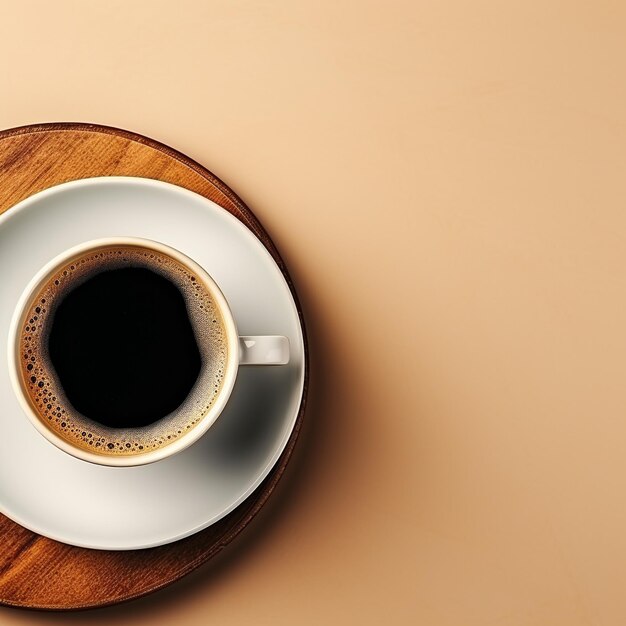 Una taza de café caliente minimalista