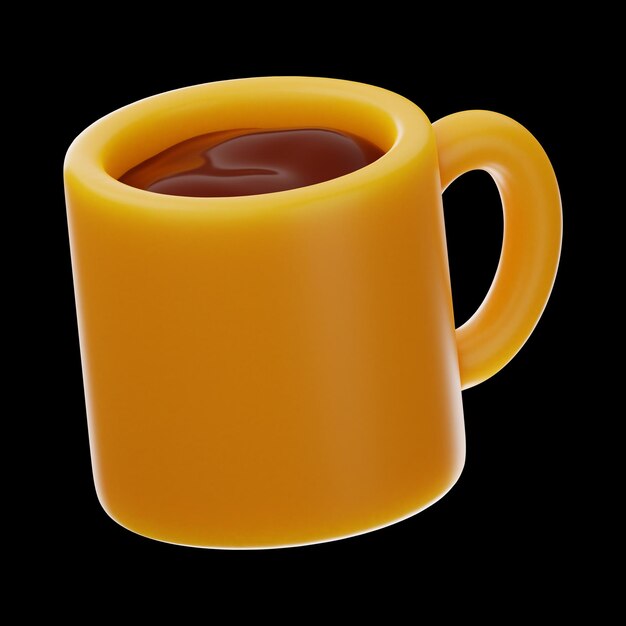 Foto taza de café, comida y bebida, icono, 3d, interpretación, en, aislado, plano de fondo