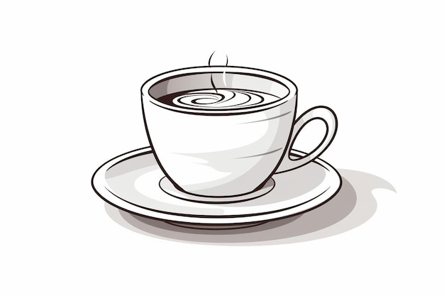 una taza de café con una cuchara al lado