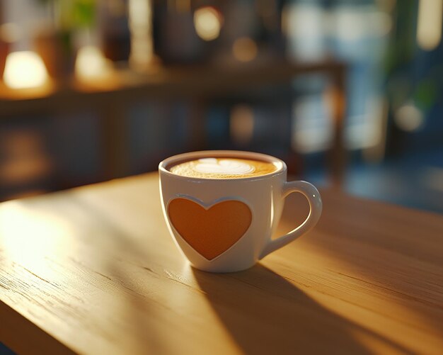 Una taza de café con una escritura especial.