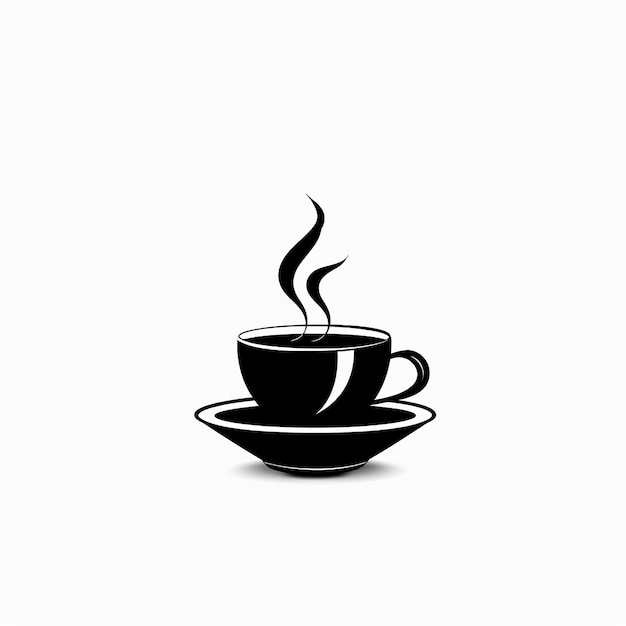 una taza de café está en un platillo con una cuchara en ella