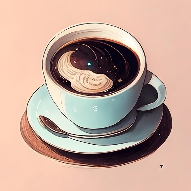 Una taza de café ilustración