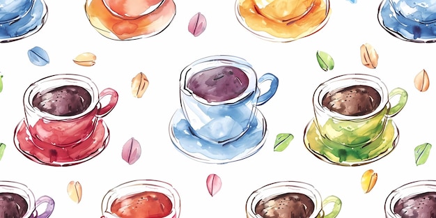 una taza de café una imagen de fondo de un cartel de una tazón de café granos de café