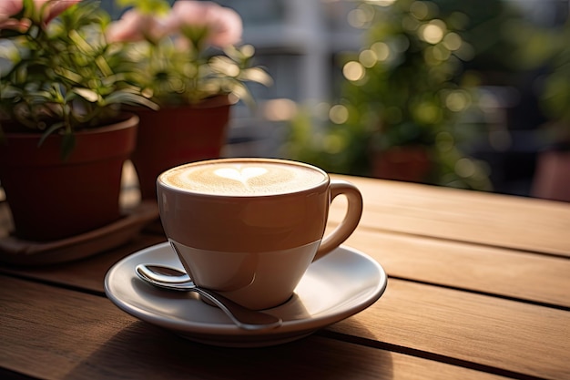 taza de café en una mesa