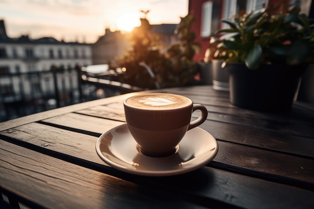 taza de café en una mesa