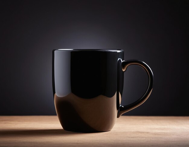 Taza de café negra