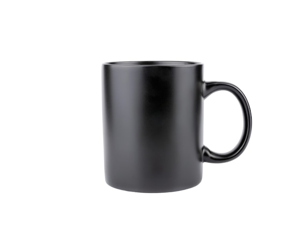 Taza de café negro aislado