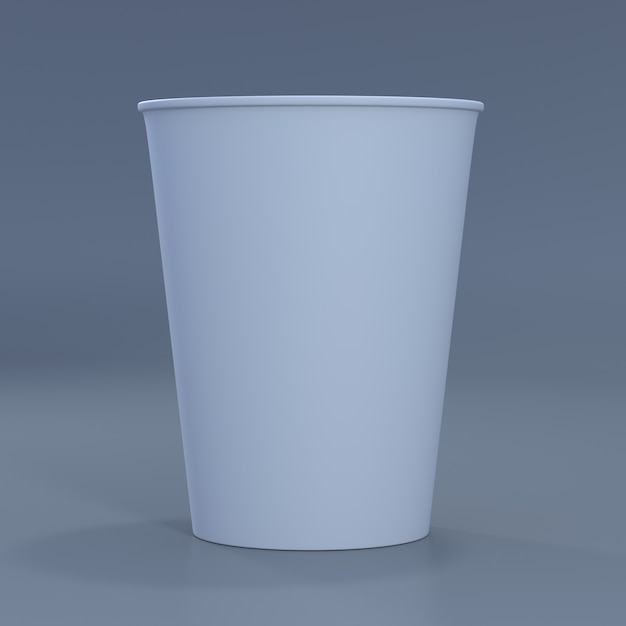 Taza de café de papel 3D para maqueta