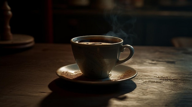 Una taza de café para pasar un largo día