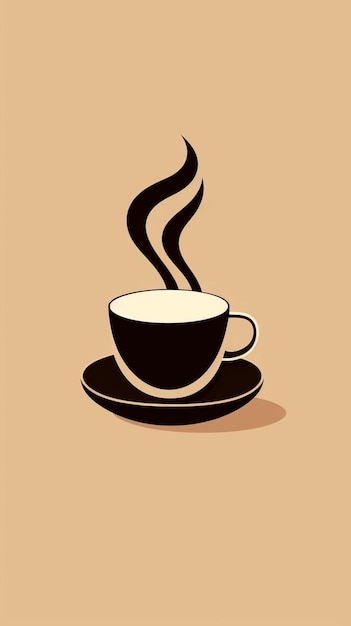Una taza de café en un platillo con una taza de cafe en ella