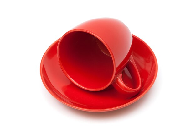 Taza de café rojo