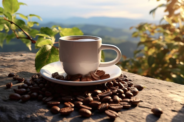 taza de café siguiente diseño de fondo