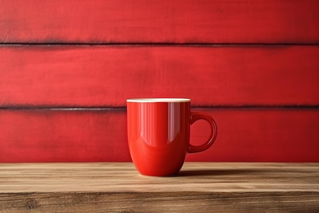 Foto taza de café sobre una mesa de madera