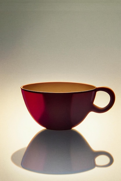 Taza de café de vidrio, taza de té, papel tapiz de fondo, ilustración, publicidad para la promoción del producto