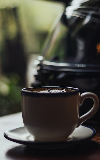 Taza de café en Voodoo cafe en Tailandia