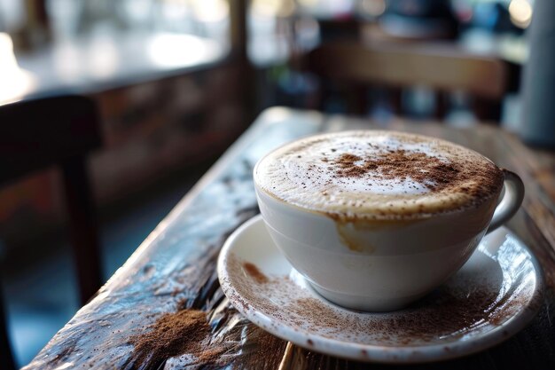 Una taza de café .