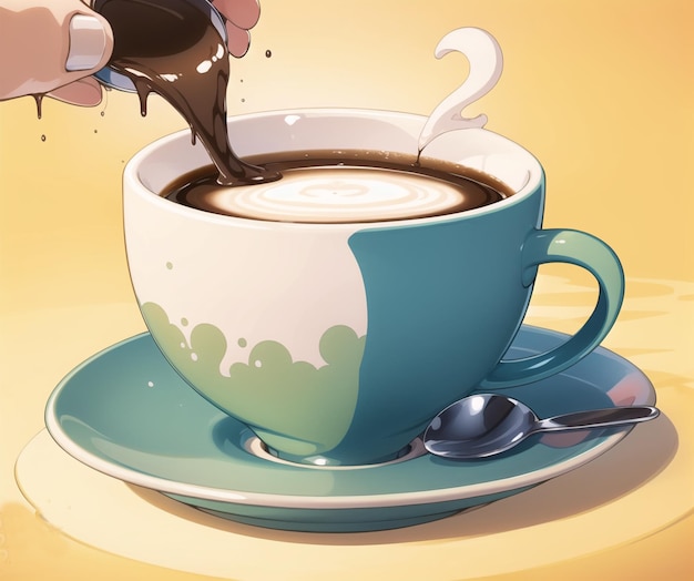 una taza de café