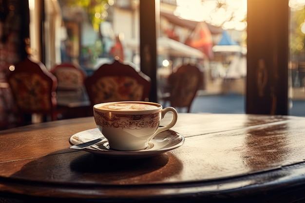 Una taza de café.