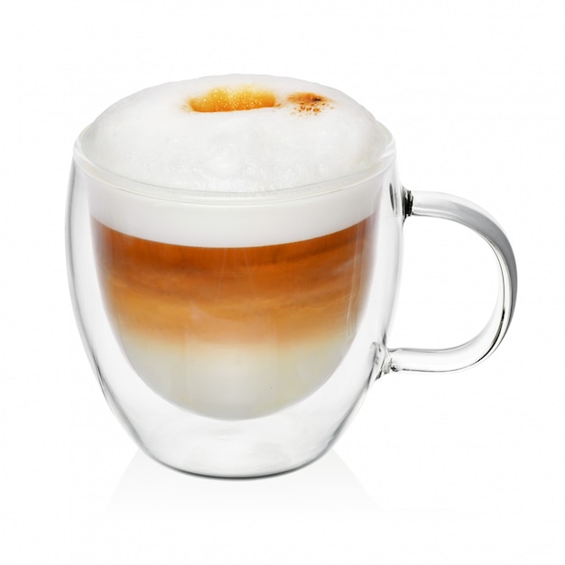 Taza de capuchino con espuma