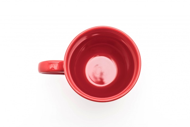 taza de cerámica roja