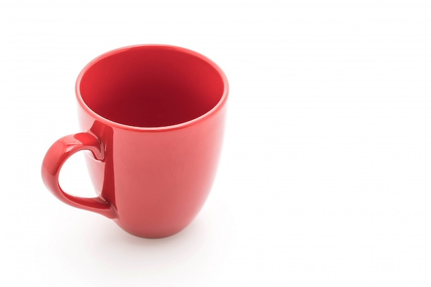 taza de cerámica roja