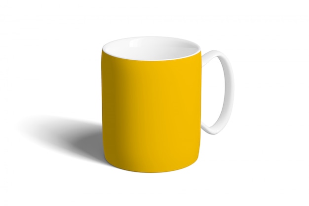 Taza de cerámica sobre un blanco