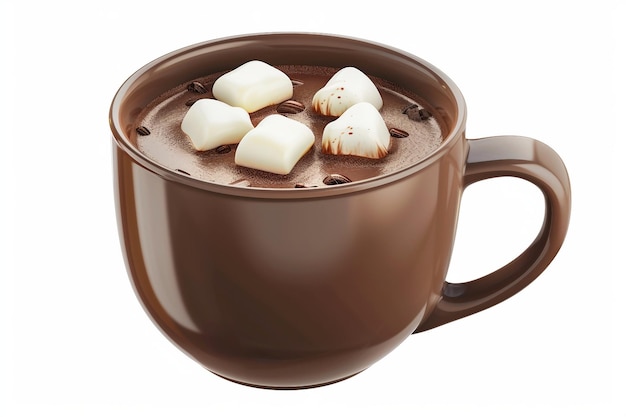 Una taza de chocolate caliente deliciosamente suave