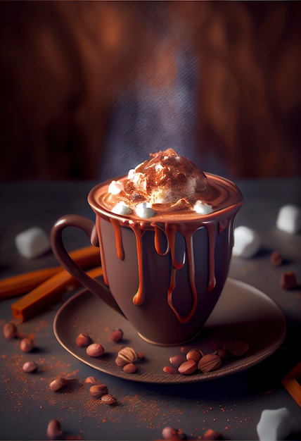 Taza de chocolate caliente