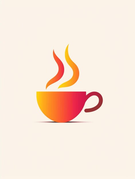 Una taza colorida con una bebida caliente