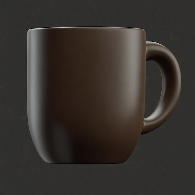 Taza de café 3D com textura cerâmica