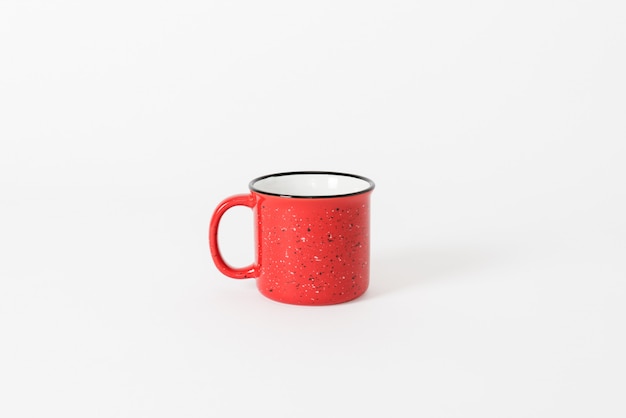 Taza de esmalte rojo