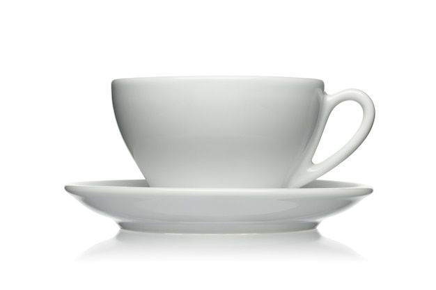 Taza de espresso de porcelana blanca