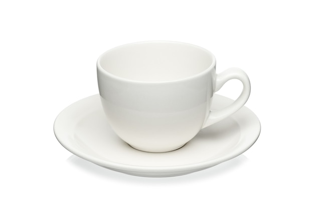 Taza de espresso de porcelana blanca