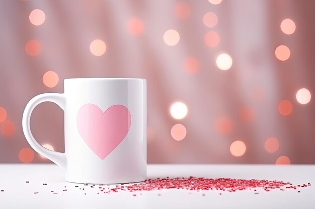 Foto una taza con forma de amor