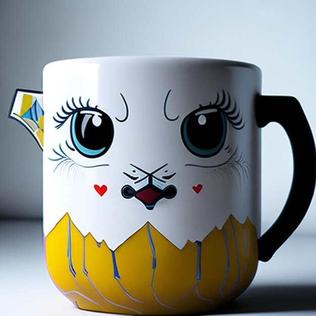 Taza gráfica de dibujos animados