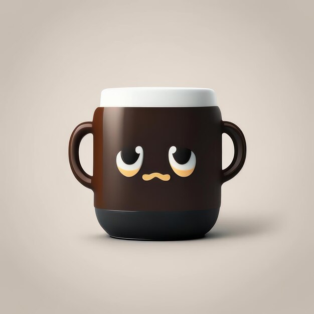 Taza de mascota minimalista IA generativa